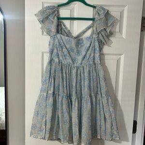 Baby blue babydoll dress